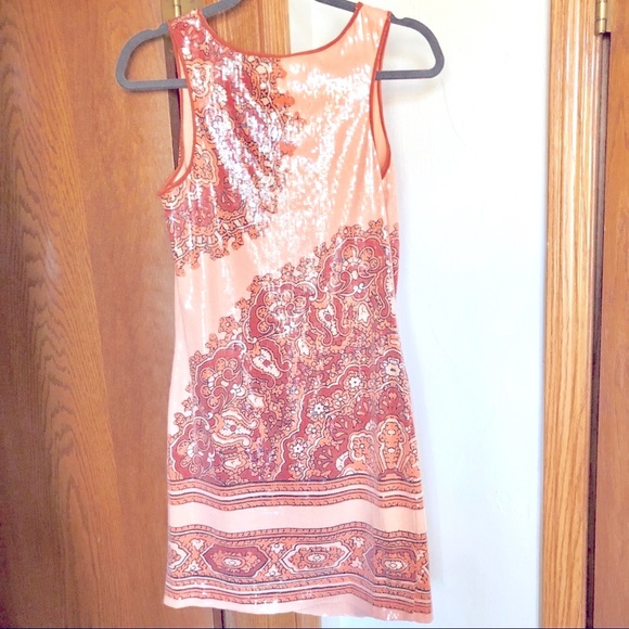 Chelsea & Violet || Peach Sequin Tank Dress || NWT - Picture 3 of 4